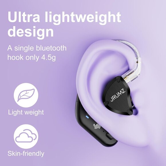 NIB. Jrumz XP02 Wireless IEM Lightweight Earphones w/Detachable Cables - Picture 3 of 9